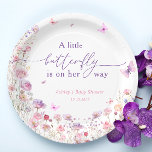 Wildflowers Baby Shower Purple Pink Butterfly Paper Plates<br><div class="desc">Immerse yourself in a world of whimsy and wonder with our enchanting item, where delicate butterflies and wildflowers dance in celebration of the precious new arrival. This captivating design captures the essence of enchantment and anticipation, with delicate blush pink and lilac hues adorning the items like a gentle spring breeze....</div>