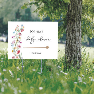 Wildflowers Baby Shower Sign