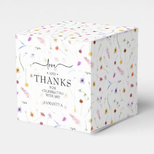 Wildflowers Baby Shower Small Favor Boxes