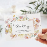 Wildflowers baby shower thank you card<br><div class="desc">Minimalist wildflowers baby shower thank you card.
Matching items are available.</div>