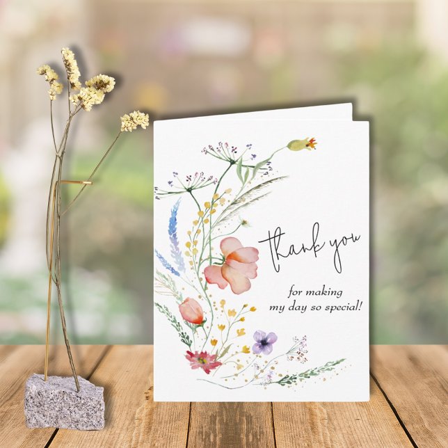 Wildflowers Baby Shower Thank You Card (Creator Uploaded)