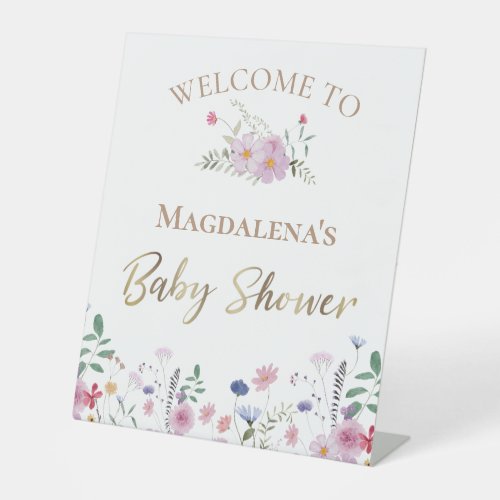  wildflowers Baby Shower welcome sign
