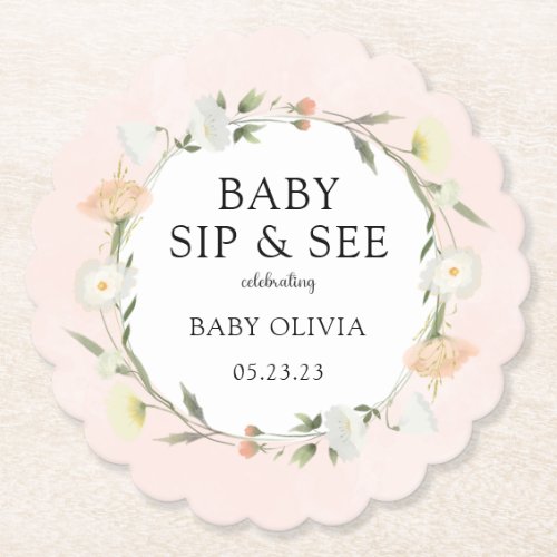 Wildflowers Baby Sip and See Paper Coaster