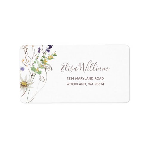 Wildflowers Ballet Return Address Labels