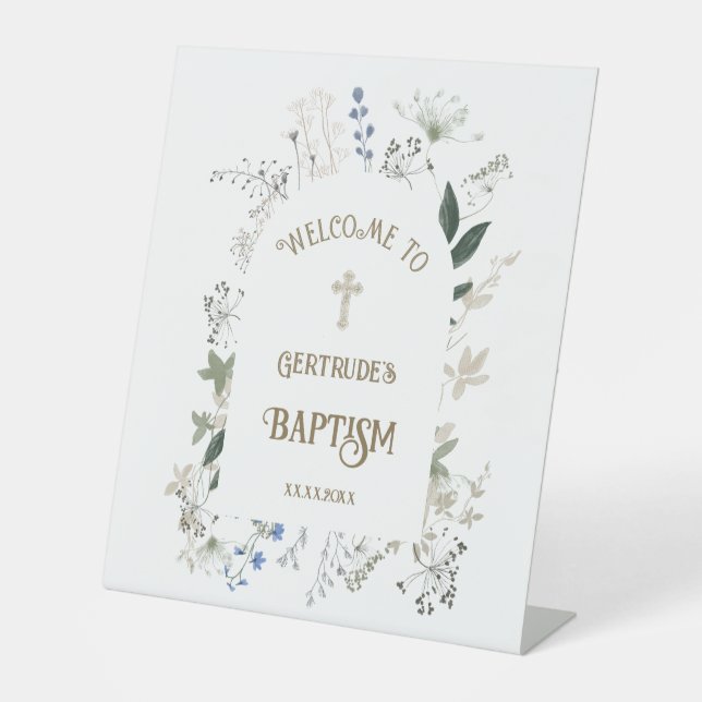 wildflowers Baptism welcome sign (Front)