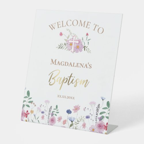  wildflowers Baptism welcome sign