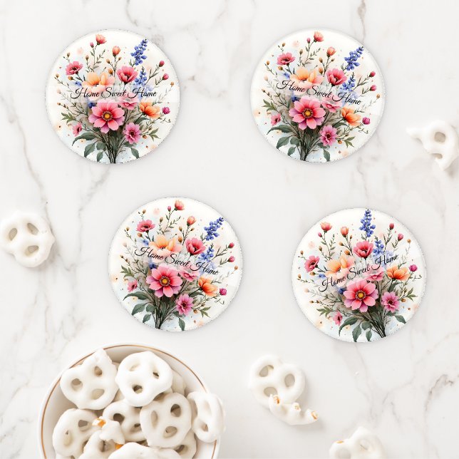 Wildflowers Beautiful Modern Luxury Collection Coaster Set (In Situ)