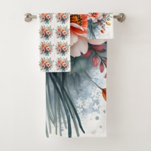 Wildflowers Beautiful Popular Luxury Collection Bath Towel Set