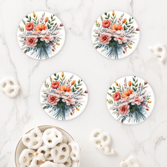 Wildflowers Beautiful Popular Luxury Collection Coaster Set (In Situ)