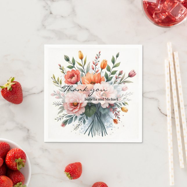 Wildflowers Beautiful Popular Luxury Collection Napkins (Insitu)