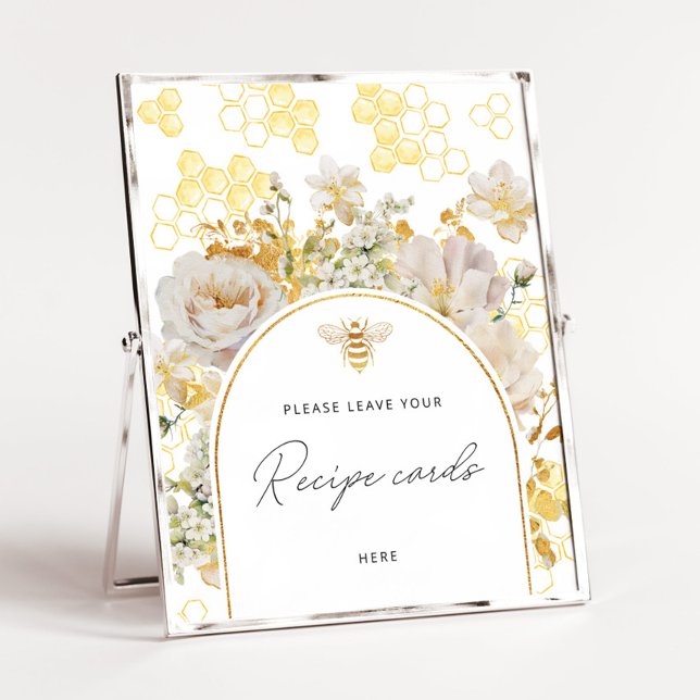 Wildflowers bee leave your recipe card here poster (Creator Uploaded)