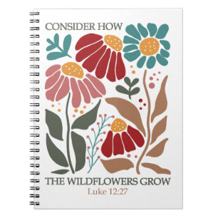 Wildflowers Bible Verse Notebook