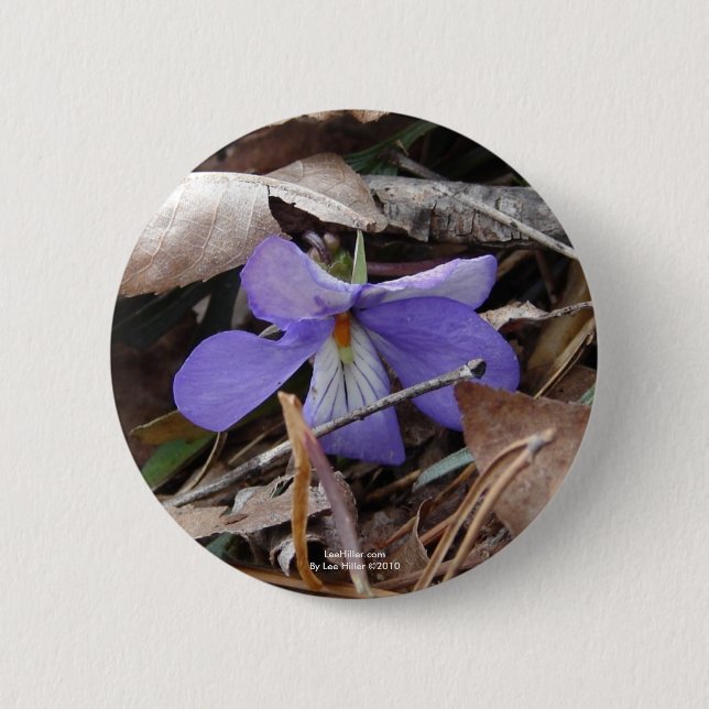 WildFlowers Birds-Foot Violet Hot Springs AR Gifts Button (Front)