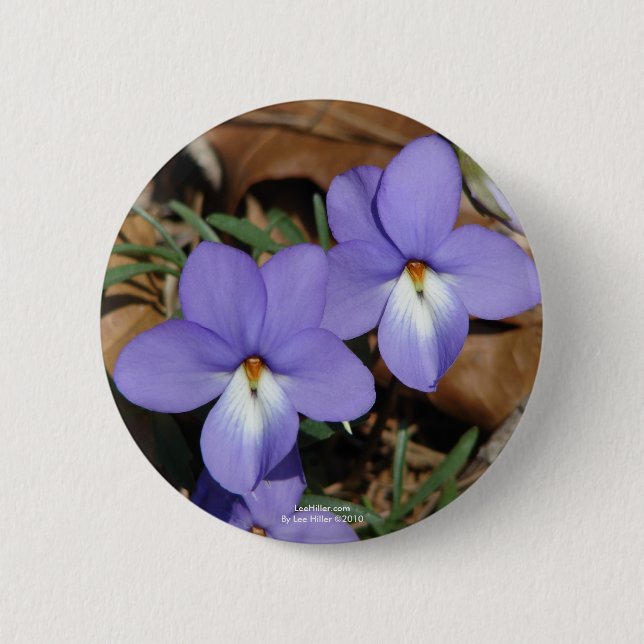 WildFlowers Birds-Foot Violet III Gifts & Apparel Button (Front)
