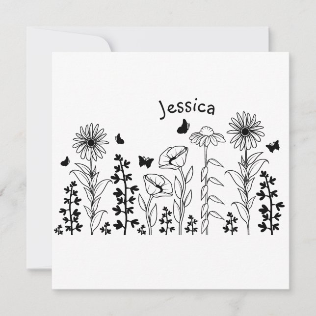 Wildflowers Black & White (Front)