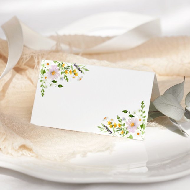 Wildflowers blank wedding place cards (Creator Uploaded)