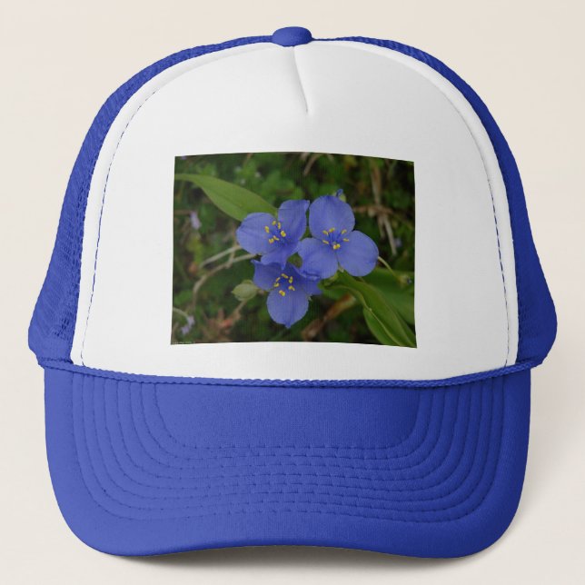 Wildflowers Blue Spiderwort Hot Springs AR Gifts Trucker Hat (Front)