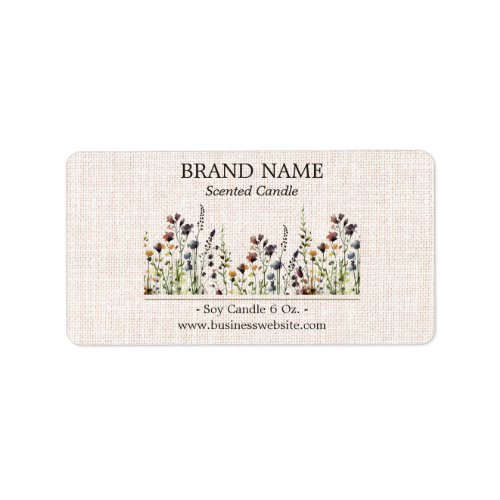 Wildflowers Boho Color Product Label 