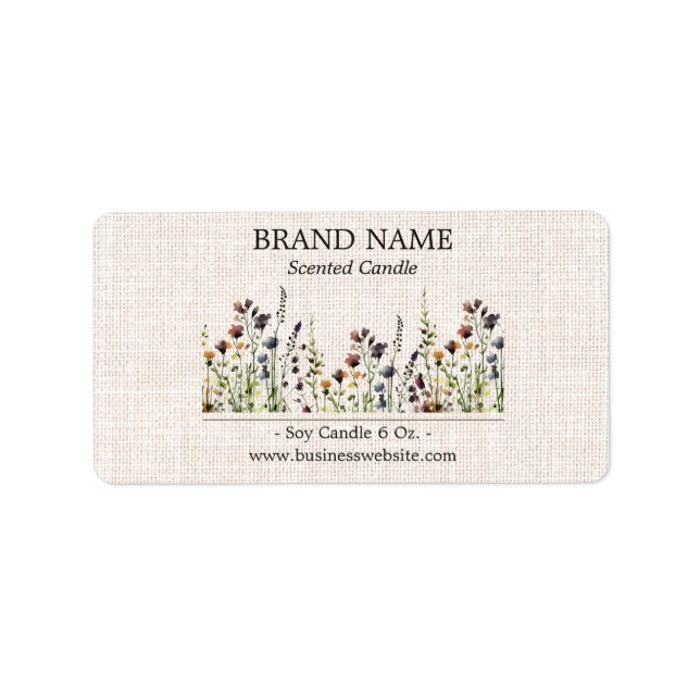 Wildflowers Boho Color Product Label  (Front)