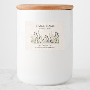 Wildflowers Boho color Product Label 3x2