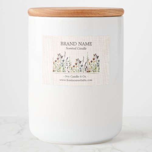 Wildflowers Boho color Product Label 3x2