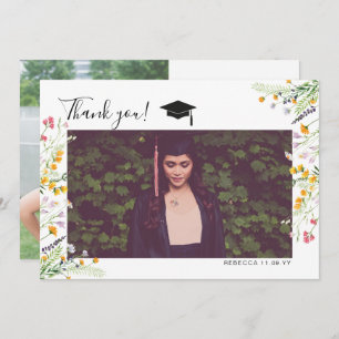 Wildflowers boho Graduation Thank you photo