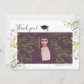 Wildflowers boho Graduation Thank you photo Card