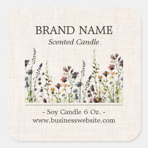 Wildflowers Boho Product Label Color