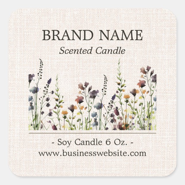Wildflowers Boho Product Label Color (Front)