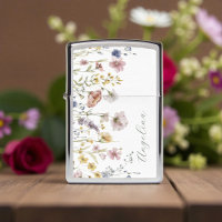 Wildflowers Boho Watercolor Floral with Any Name