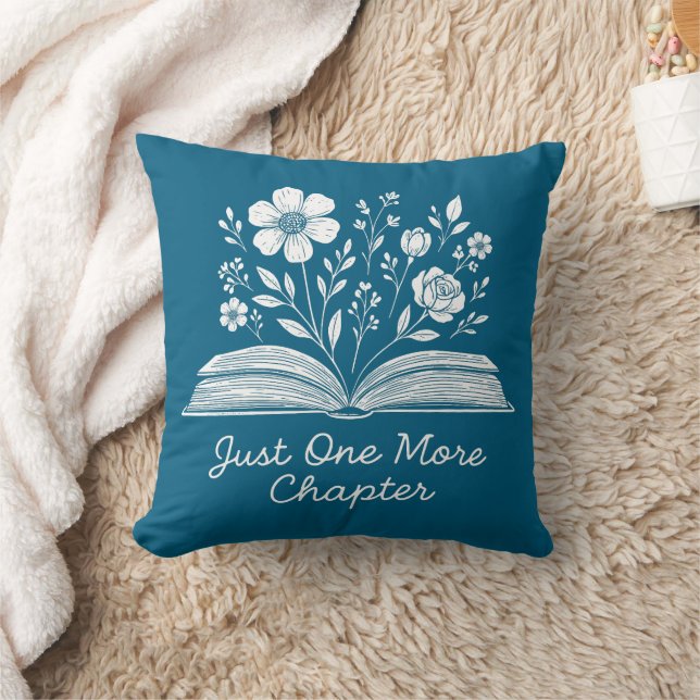 Wildflowers Book Throw Pillow (Blanket)
