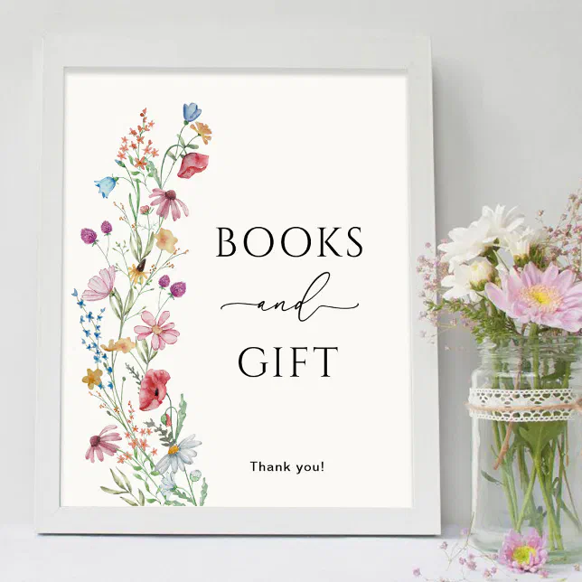 Wildflowers Books and Gift Poster | Zazzle