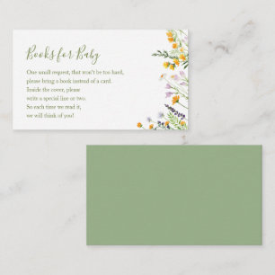 Wildflowers Books for Baby Shower Enclosure Card