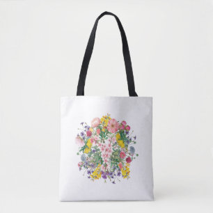 Wildflowers Botanical Colorful Bloom Tote Bag