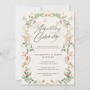 Wildflowers botanical garden 25th anniversary invitation