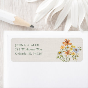 Wildflowers Botanical Garden Return Address Label
