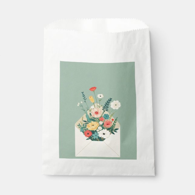Wildflowers Botanical Garden Wedding Favor Bag (Front)
