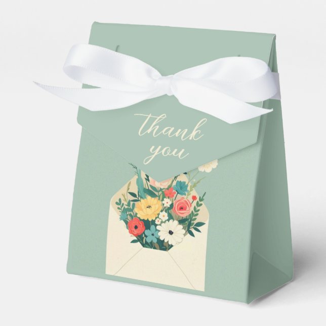 Wildflowers Botanical Garden Wedding Favor Boxes (Front Side)