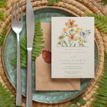 Wildflowers Botanical Garden Wedding Invitation<br><div class="desc">A simple wildflower botanical invitation that is perfect for a garden or outdoor wedding.</div>