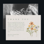 Wildflowers Botanical Garden Wedding Photo Thank You Card<br><div class="desc">Share your gratitude in a way as beautiful as your special day with our Wildflowers Botanical Garden Wedding Photo Thank You Card. Featuring a vibrant wildflower design and space for your favorite wedding photo on the back, this card is the perfect keepsake for your guests, capturing the love and joy...</div>