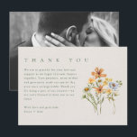 Wildflowers Botanical Garden Wedding Photo Thank You Card<br><div class="desc">Share your gratitude in a way as beautiful as your special day with our Wildflowers Botanical Garden Wedding Photo Thank You Card. Featuring a vibrant wildflower design and space for your favorite wedding photo on the back, this card is the perfect keepsake for your guests, capturing the love and joy...</div>