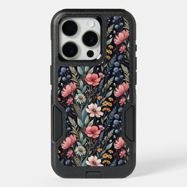 Wildflowers Botanical Inspiration  iPhone 15 Pro Case (Back)