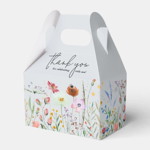 Wildflowers Boy Baby Shower Favor Boxes