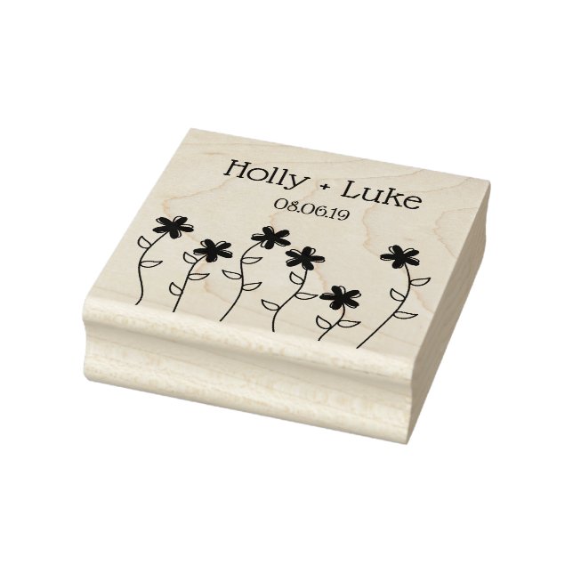 Wildflowers, Branches & Leaves for Wedding Rubber Stamp (Stamp)