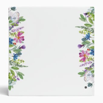 Wildflowers Bridal Binder Zazzle Wildflowers Bridal Binder Zazzle