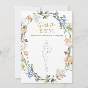 Wildflowers Bridal Guess the Dress Game Invitation