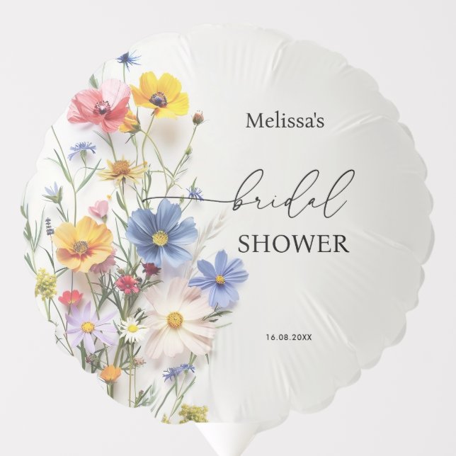 Wildflowers Bridal Shower Balloon (Front)