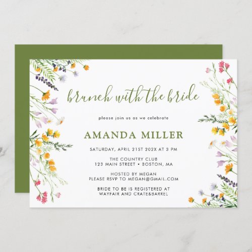 Wildflowers Bridal Shower Brunch invitation