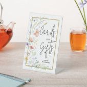 Wildflowers Bridal Shower Cards and Gifts Pedestal Sign (In SItu)