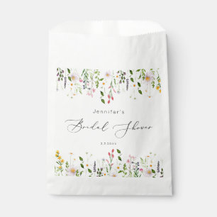 Wildflowers bridal shower favor bag